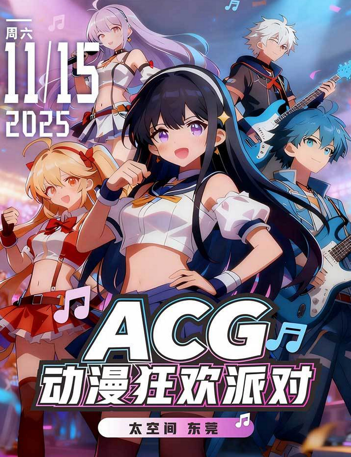 ACG动漫狂欢派对东莞站2025时间表一览（附门票预订+阵容介绍）